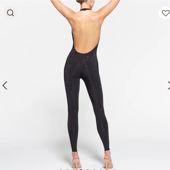 BRAND NEW SZ M Skims x Swarovski Halter Style Catsuit/Jumpsuit - Picture 3 of 5